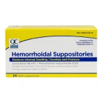 QC Hemorrhoidal Suppositories 24 ct