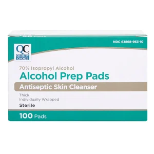 QC Alcohol Prep Pads 100 ct