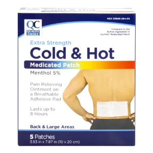 QC Cold Hot Xtra Stregnth Medicated Back Patch 5ct