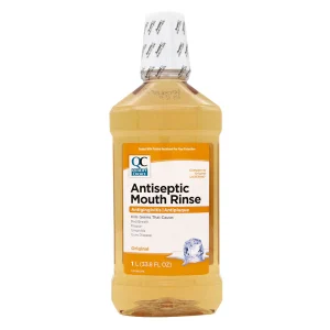 QC Antiseptic Mouth Rinse Original Amber  33.8oz