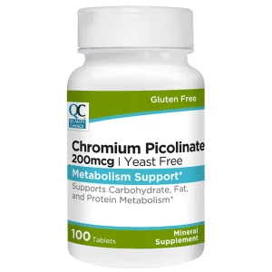 QC Chromium Picolinate Tablets 200mcg 100Ct