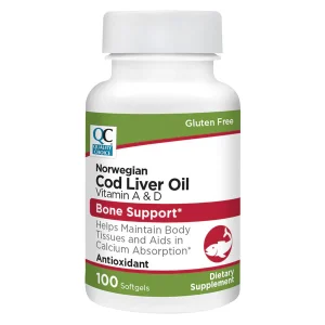 QC Cod Liver Oil Capsules 100 ct