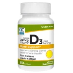 QC Vitamin D3 25mcg Softgels 1000 IU 60ct