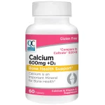 QC Calcium 600mg + Vitamin D3 Tabs 60ct
