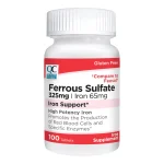 QC Ferrous Sulphate Tabs 325mg + Iron 100ct