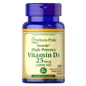 PP Vitamin D3 1000IU Caps 100 ct