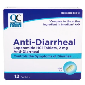 QC Anti-Diarrheal Caplets 12 ct