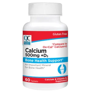 QC Calcium 500 mg Vitamin D3 Tabs 60ct