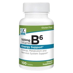 QC Vitamin B 6 100mg 100 ct