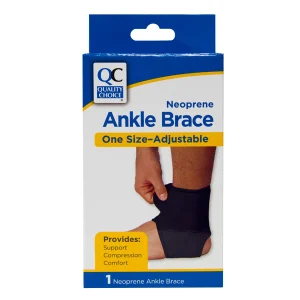 QC Ankle Brace One Size Adjustable Neoprene