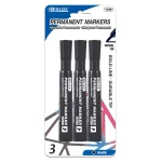 Bazic Permanent Markers Black 3ct