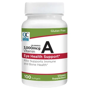 QC Vitamin A 3000mcg 10,000iu Softgel 100ct