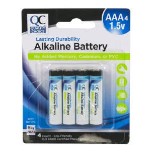 QC Alkaline Battery AAA 4ct