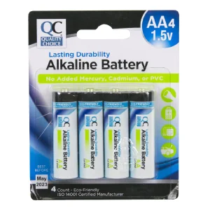 QC Alkaline Battery AA 4ct