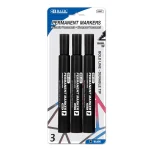 Bazic Chisel Tip Markers Black 3pk