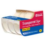 Bazic Transparent Tape 3pk