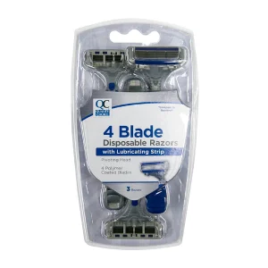 QC 4 Blade Men Razors 3pk