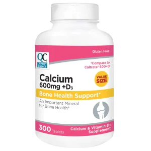 QC Calcium 600mg + Vitamin D Tabs 300 ct