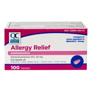 QC Allergy Relief Tabs 100ct