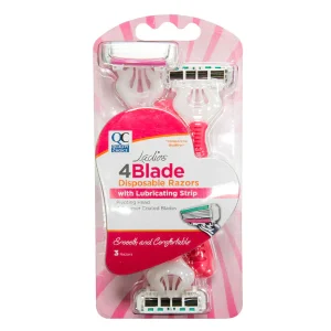 QC 4 Blade Lady Razors 3pk