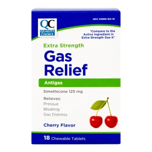 QC Gas Relief Xtra Strength Chewable Tabs 18ct