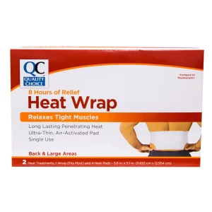 Qc 8 Hours of Relief Heat Wrap 2ct