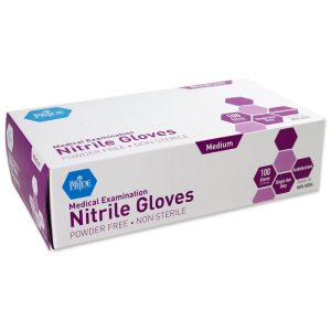 Medipride Blue Nitrile Gloves Med
