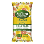 Zoflora Lemon Zing Wipes 108ct