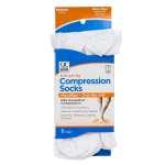 QC Mirco-Fiber Compression Sock White LG
